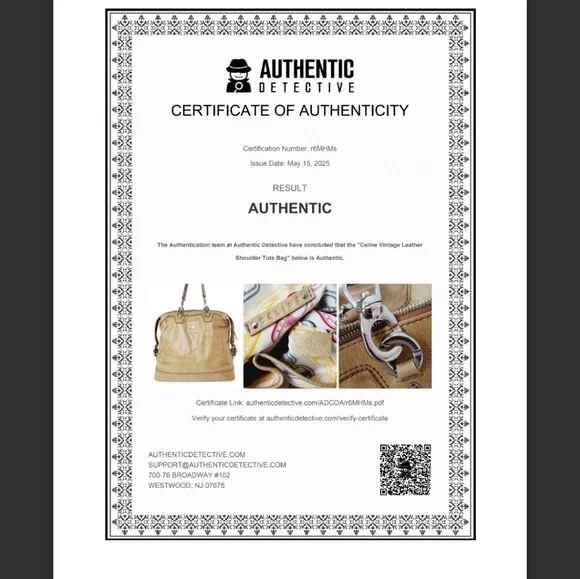 CELINE Wrinkled Patent Leather Handbag Shoulder Bag Beige Tan Tote Triomphe - Picture 3 of 16